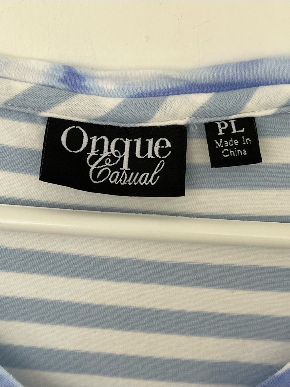 Onque Casual Petite Sequin American Flag Beach Tee Top Shirt Size PLarge - Picture 5 of 12
